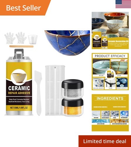 Kintsugi gold ceramic repair - gold,